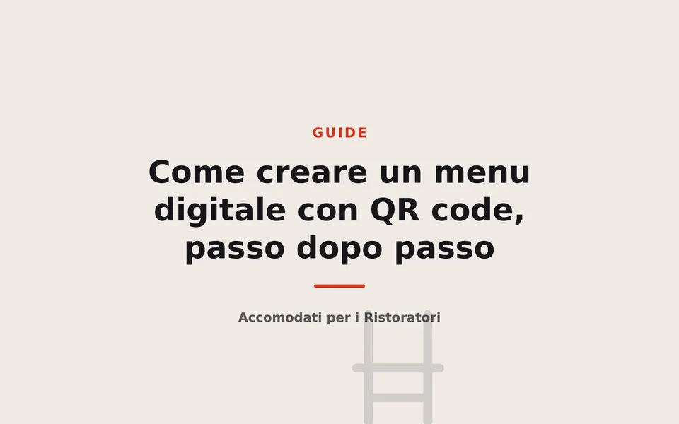 Come creare un menu digitale con QR code, passo dopo passo