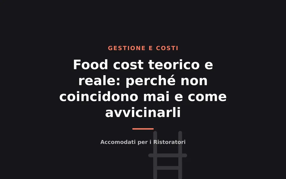 Food cost teorico e reale: perché non coincidono mai e come avvicinarli