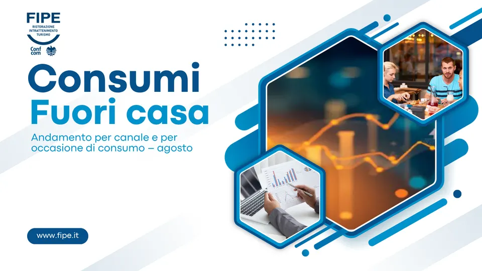 FIPE: ad agosto 2026 calano le visite fuori casa (-5,3%), sale lo scontrino medio (+3,1%)